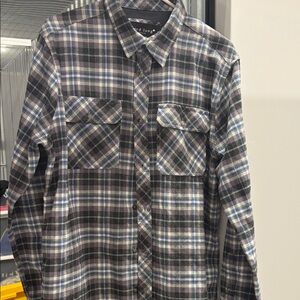 Redline Black and Blue Plaid Button Down Shirt